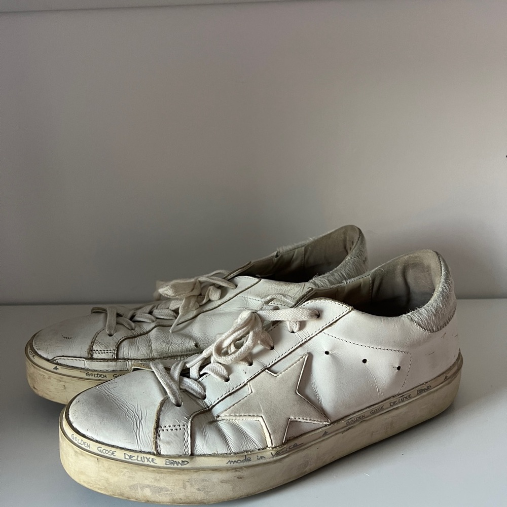 Golden Goose White Pony Hair Sneakers